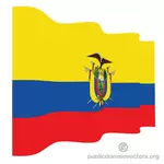 エクアドルの波状の旗