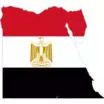 De vlag en de kaart van Egypte
