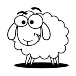 Vector afbeelding van nerdy schapen