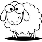 Gelukkig schapen icoon vector afbeelding