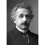 Einstein at younger age vector portrait