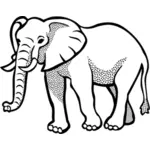 Illustrazione vettoriale di elefante fiacchi