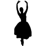 Силуэт элегантный балерина