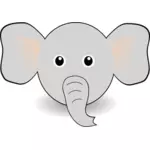 Vectorul ilustrare amuzant elefant pe cap