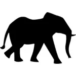 Elefant negru silueta