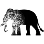 Abstract elefant silueta