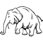 Old elephant vector image