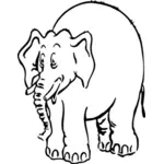 Konturerad elefant