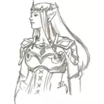 Desenho de princesa elfo
