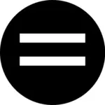 Equals black circle