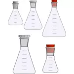 Vase de laborator vector miniaturi