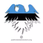 Vultur heraldic cu drapelul Estoniei