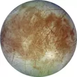 Grafikk av Jupiters satellitt Europa