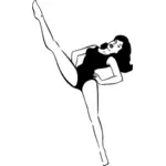 Exercising woman vector image