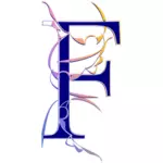 Vector Illustrasjon av dekorerte bokstaven F