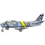 ノース アメリカン f-86 セイバー飛行機ベクトル描画