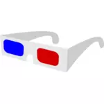 3D ochelari de desen vector