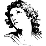 Девушка лицо выражение векторного рисования