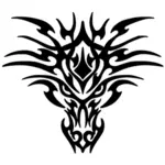 Dragon visage tatouage vecteur image