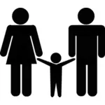 Family restroom vector icon