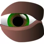 Vektori ClipArt vihreä silmä