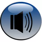Glossy audio icon vector clip art
