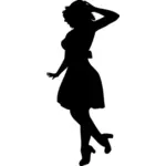 Woman silhouette image