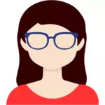 Naisten avatar silmälasit
