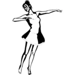 Náčrt ženské tanečník