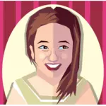 Vrouwelijke lachende avatar