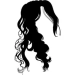 Sagoma di capelli femminile
