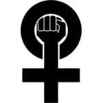 Kvinnlig makt symbol