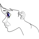 Dziewczyna niebieski oko