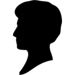 Czarny Kobieta profilu