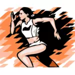 Ilustração de corredor feminino