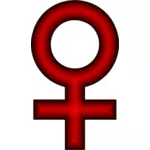 Rote weibliche symbol