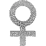 Czarny Kobieta symbol