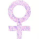 Naisten värillinen symboli