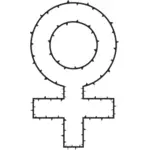 Vrouwelijke symbool van doornen