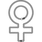 Simbol feminin cu fermoar