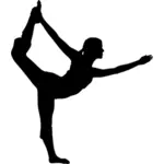 Kvinnelige yoga positur silhouette