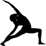 Vrouwelijke Yoga pose silhouet
