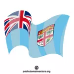 Fiji waving flag