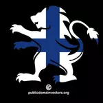 Finnish flag in lion shape