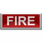 Immagine di vettore del segno ottico di allarme antincendio