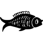 Pescado negro icono