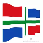 Golvende vlag van Nederlandse provincie