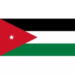 Vector bandeira da Jordânia