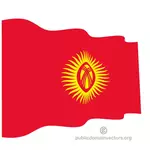 Kırgızistan dalgalı bayrağı