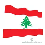 Vlnité vlajka Libanonu